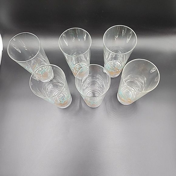 VTG Canadian Wheat Georgian Tall Glasses Tumblers Tea Glasses Set Of 6 12 oz - Picture 2 of 6
